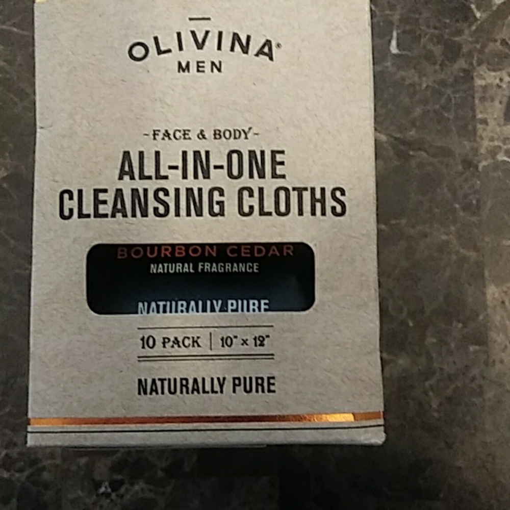 Men's all in one cleansing cloths. 10 pk.